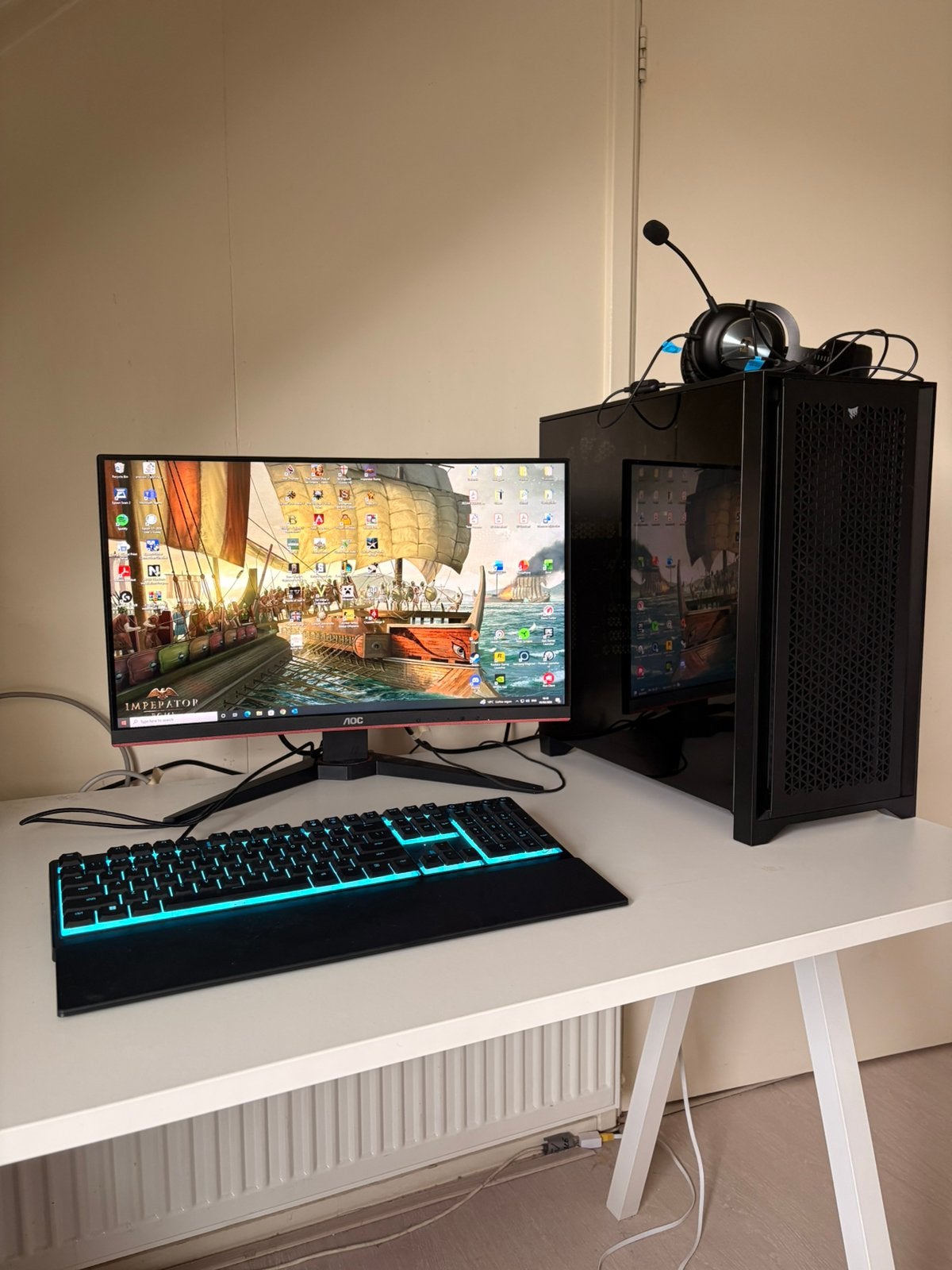 Gaming Computer met toebehoren, Computers en Software, Desktop Pc's, Gebruikt, Gaming, SSD, 3 tot 4 Ghz