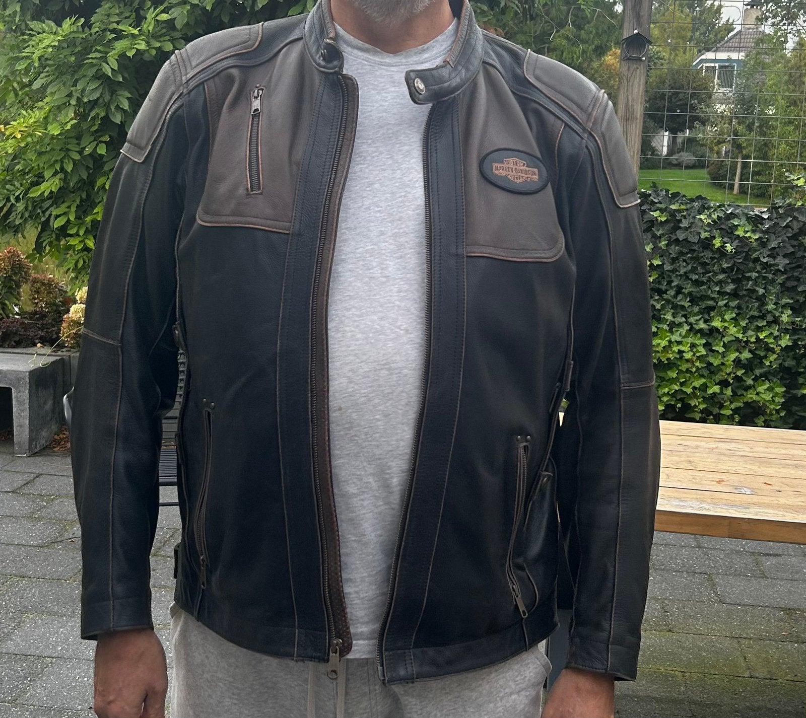 Harley Davidson leren motorjas, Motoren, Ophalen of Verzenden, Tweedehands, Heren, Jas | leer