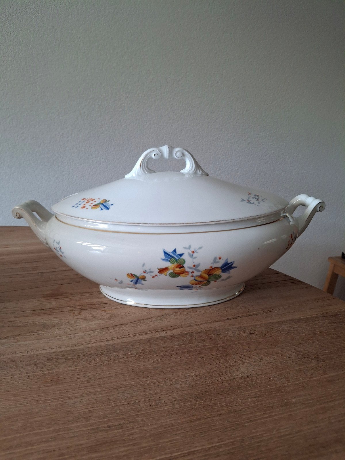 Vintage Epiag D.F. Terrine met deksel, Antiek en Kunst, Antiek | Servies los, Ophalen