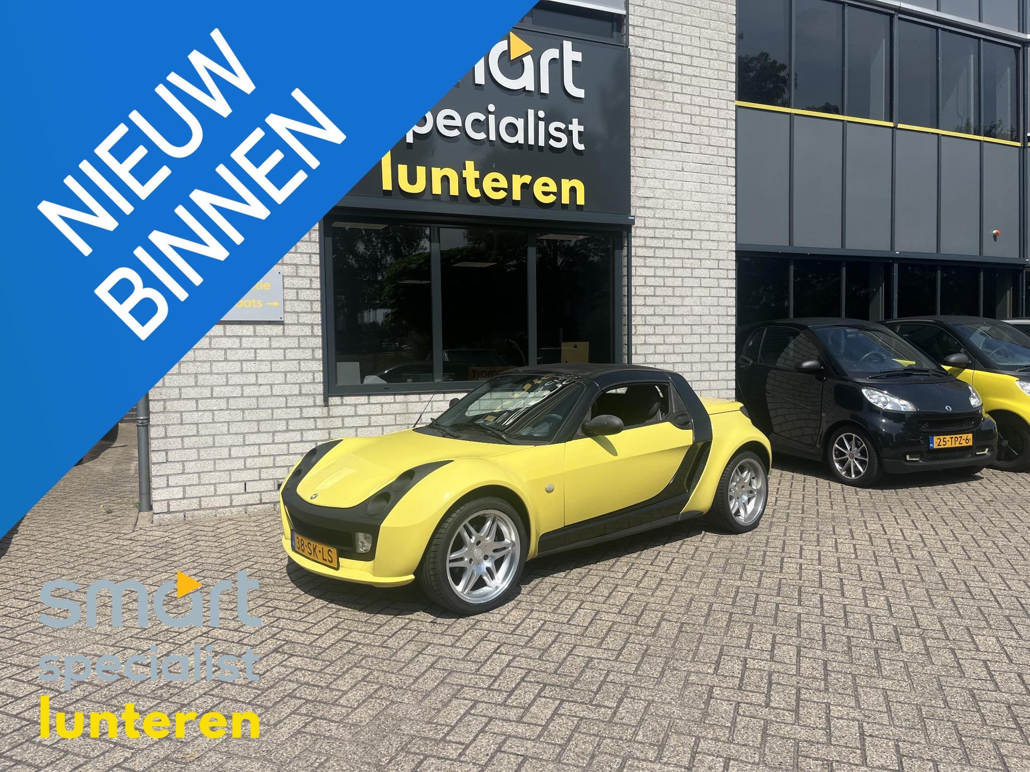 smart roadster 0.7 turbo Brabus stijl Revisie motor, Automaat, Gebruikt, Zwart, Origineel Nederlands