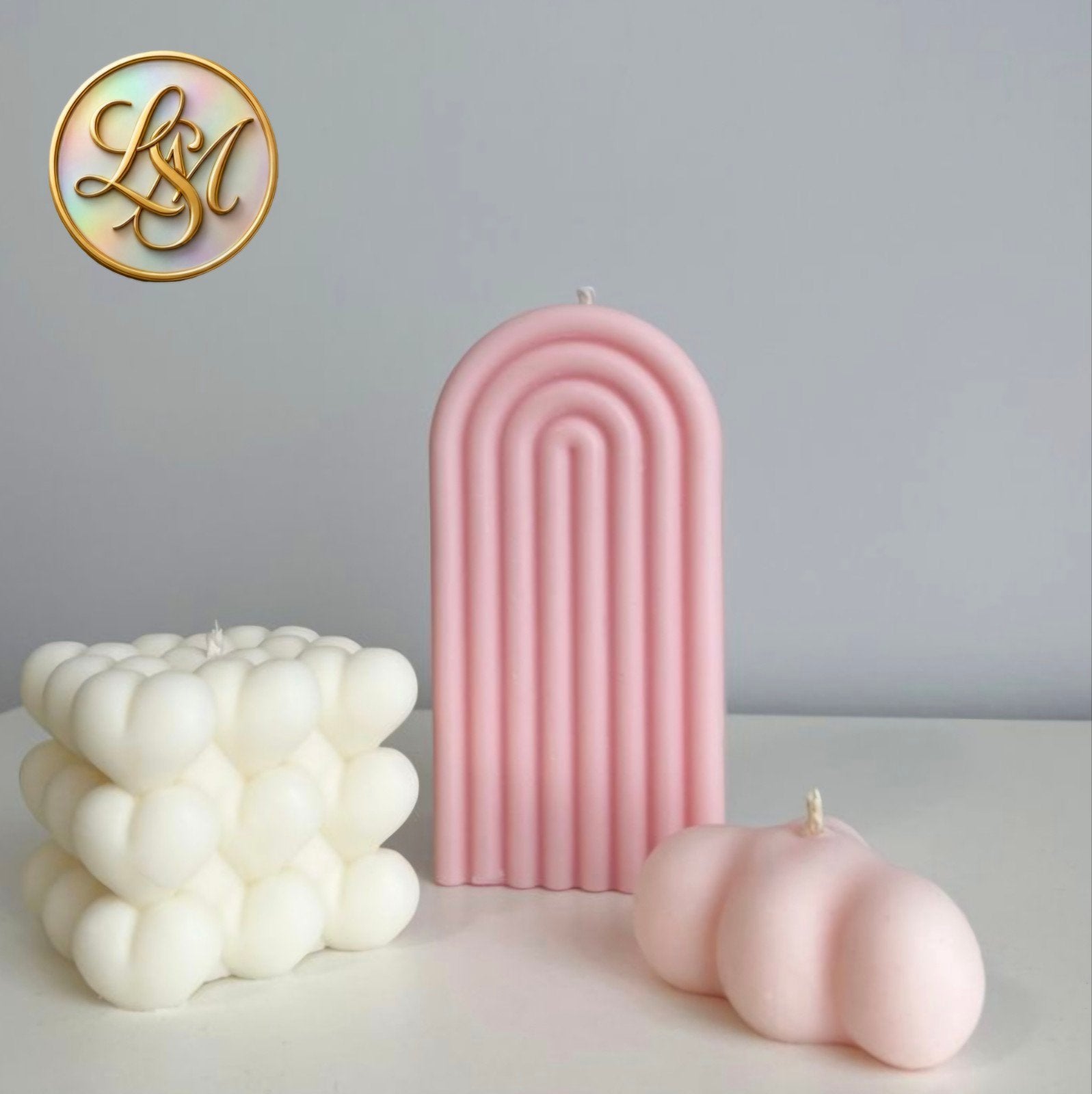 Handgemaakte Bubble Kaarsen - Cozy Vibes & Zachte Kleuren, Ophalen of Verzenden