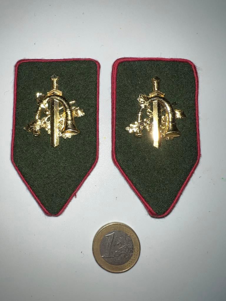 Kraagspiegels Limburgse Jagers, Ophalen of Verzenden, Landmacht, Nederland, Embleem of Badge