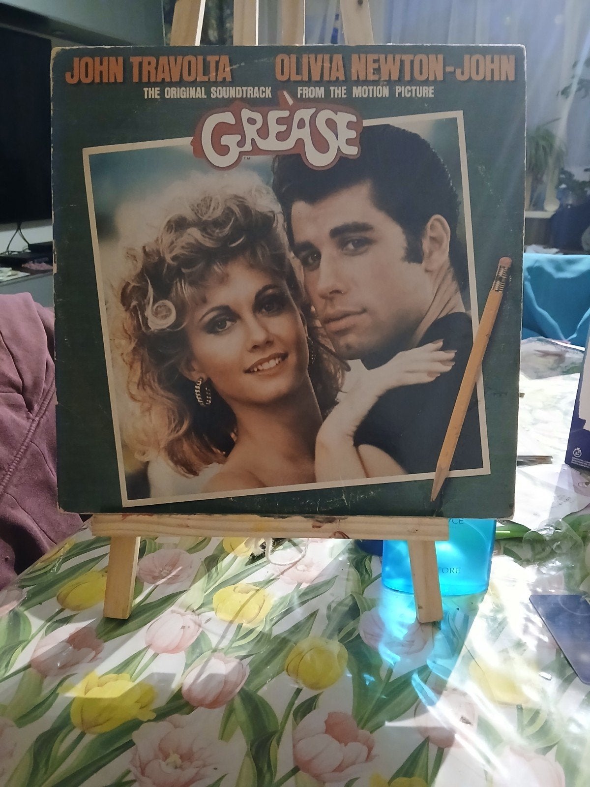 Grease Soundtrack LP - John Travolta & Olivia Newton-John, Ophalen of Verzenden, Gebruikt, 12 inch