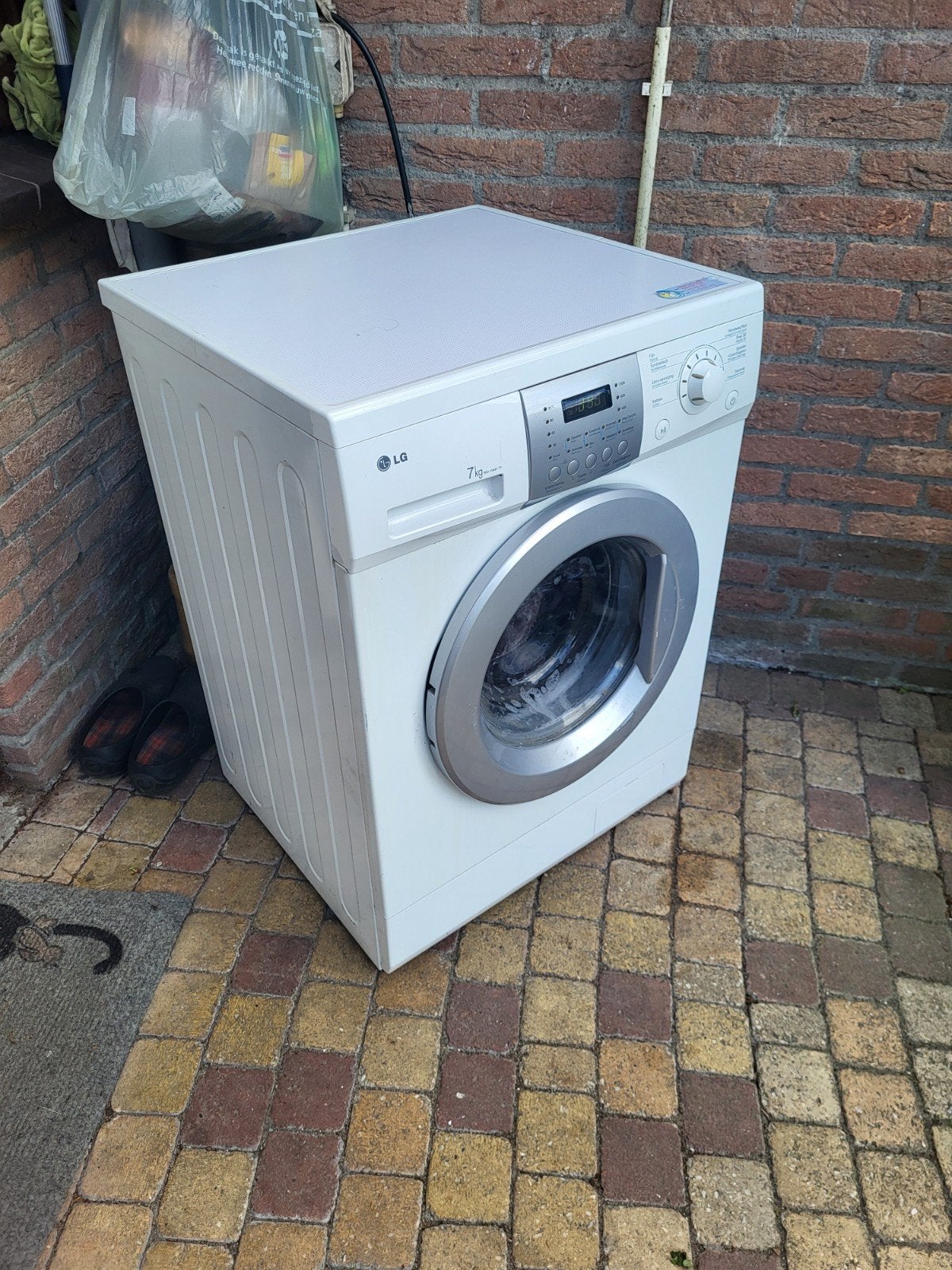 LG wasmachine 7 kg, Witgoed en Apparatuur, Ophalen, Gebruikt, Voorlader, 85 tot 90 cm