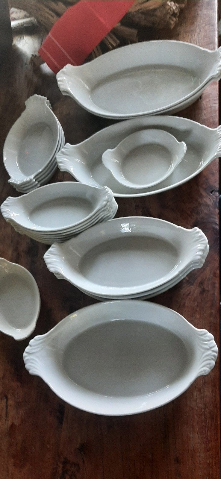 Ovenschalen wit apilco pillivuyt, Huis en Inrichting, Keuken | Servies, Gebruikt, Ophalen of Verzenden, Schaal of Schalen, Overige stijlen