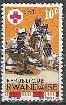 Rwanda 1963 - Yvert 44 - 100 Jaar Rode Kruis (PF), Postzegels en Munten, Verzenden, Overige landen, Postfris