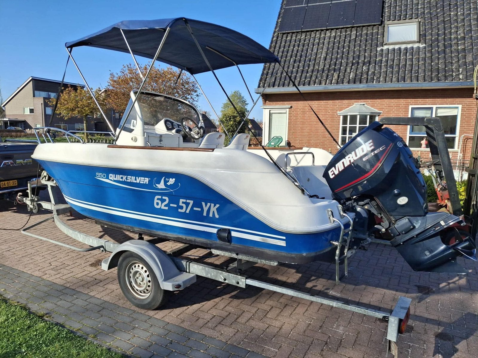 Quicksilver 550 Commander 115 PK Evinrude, Watersport en Boten, 115 pk, Quicksilver, Elektrische start, Ophalen