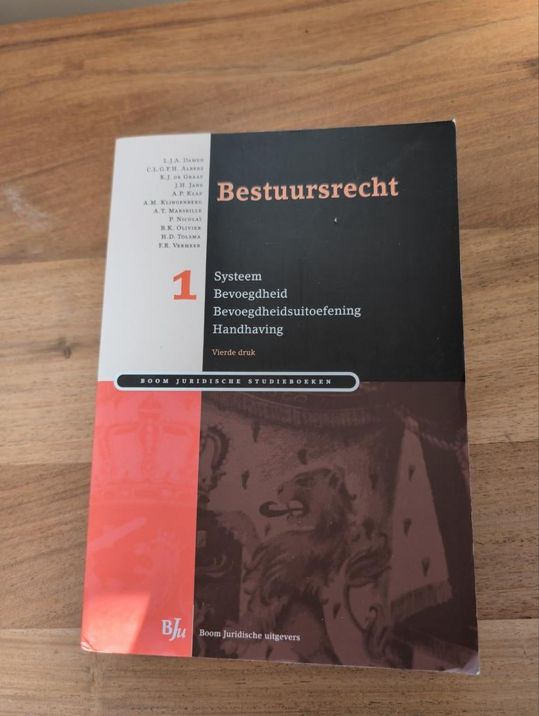 Bestuursrecht 1: Systeem, Bevoegdheid, Handhaving, Boeken, Gelezen, Gamma, L.J.A. Damen e.a., HBO