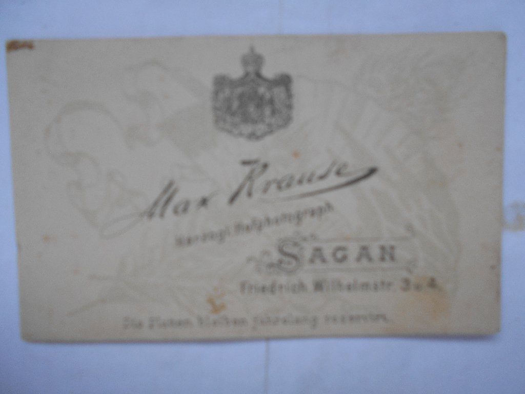 Max Krause Sagan Duitsland Polen hoffotograaf pasfoto 1915, Gebruikt, Foto, Ophalen of Verzenden, Voor 1940