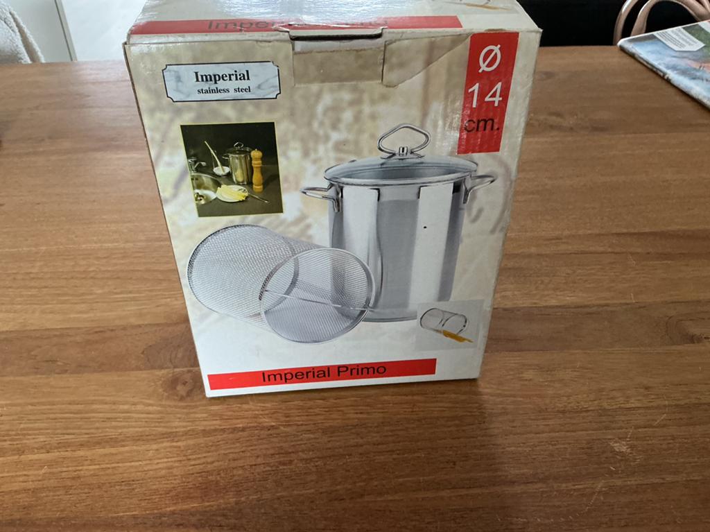 Imperial Primo Aspergepan RVS 14 cm - Zo goed als nieuw, Huis en Inrichting, Keuken | Potten en Pannen, Ophalen of Verzenden, Zo goed als nieuw