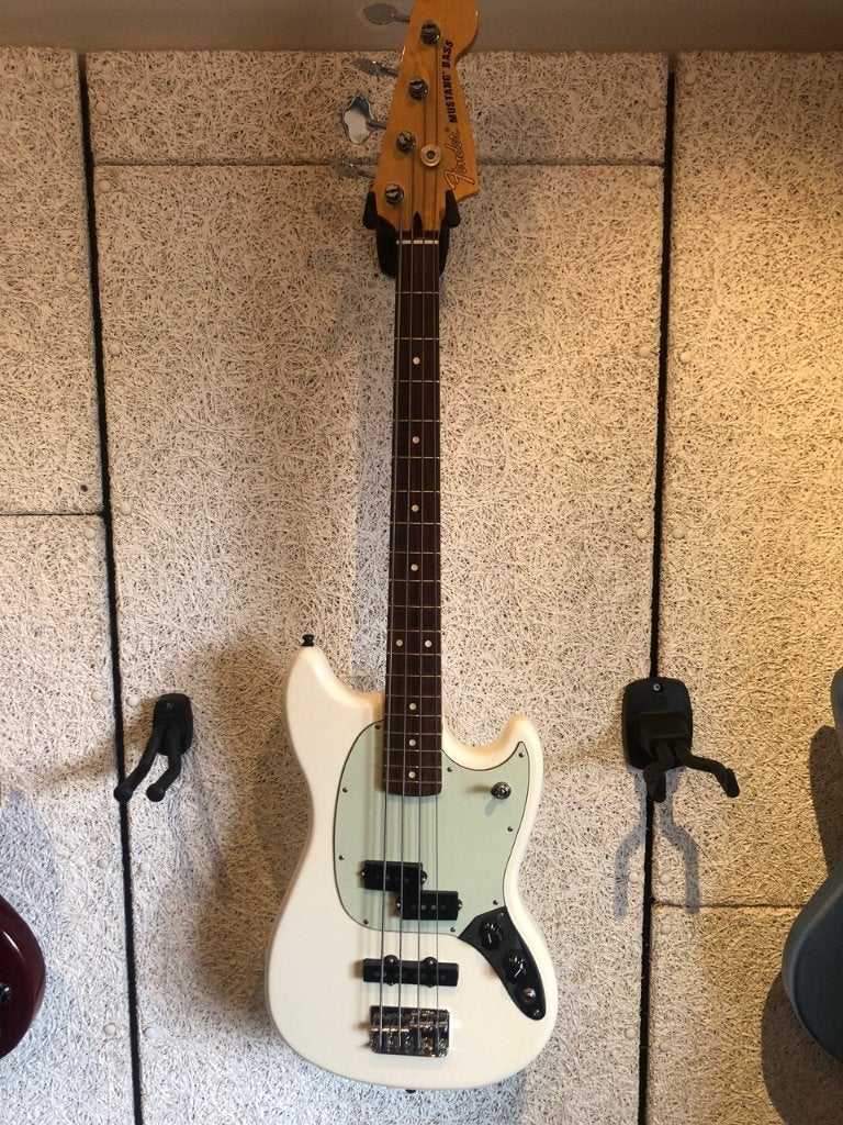 Fender Mustang basgitaar PJ OW 2017, Ophalen, Zo goed als nieuw, Elektrisch