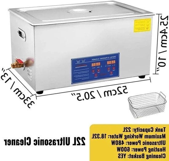 Ultrasoon Reiniger - Roestvrij Staal Professionele - Ultraso, Corvance B.V., Verzenden, Nieuw, Corvancebol@gmail.com