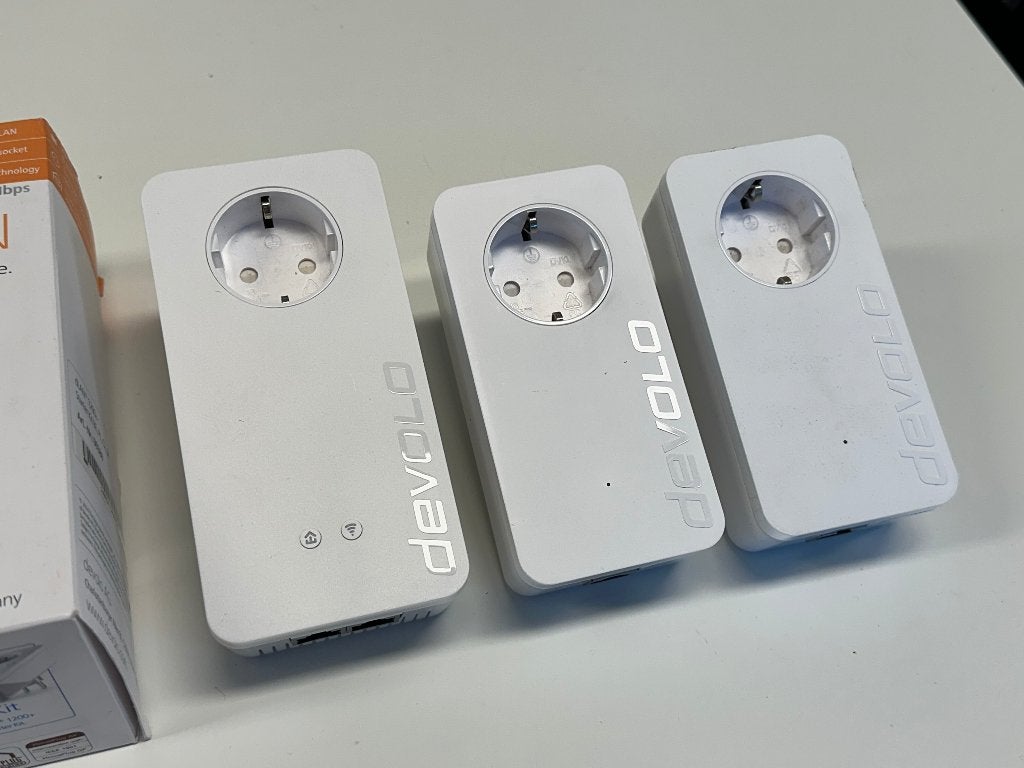 Devolo dLAN 1200+ Powerline Adapters – Set van 3 stuks, Computers en Software, Powerlines, Ophalen of Verzenden, Gebruikt, Devolo