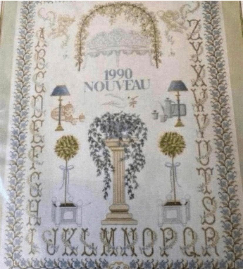 BORDUURPAKKET THEA GOUVERNEUR MERKLAP 1990 NOUVEAU, Verzenden, Nieuw, Handborduren, Borduurpakket