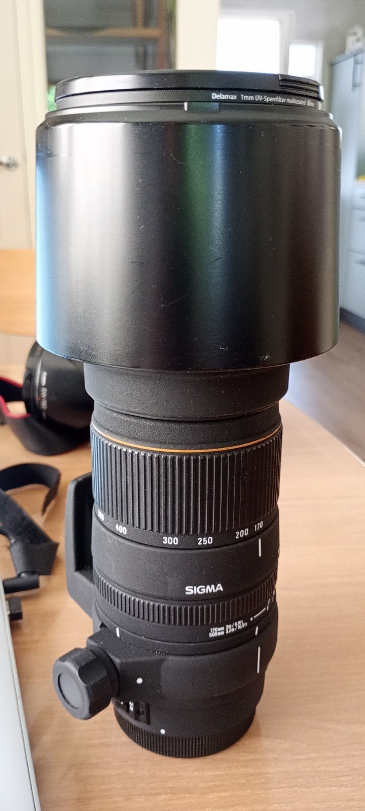 Sigma 170-500mm f/5-6.3 APO DG Telelens voor Canon, Ophalen, Gebruikt, Sigma, Inclusief filter