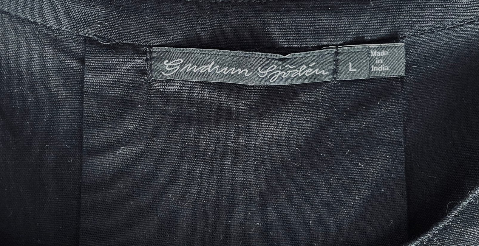 Gudrun Sjoden jurk- lekker luchtig: linnen/katoen- m L, Zwart, Maat 42/44 (L), Ophalen of Verzenden, Zo goed als nieuw