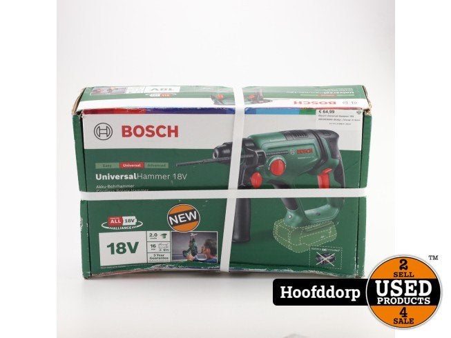 Bosch Universal Hammer 18V 06039D6000 (Body) | Nieuw in doos, Bosch, Zo goed als nieuw, Support@bosch.com, Robert Bosch GmbH
Robert-Bosch-Platz 1
70839 Gerlingen-SchillerhÃ¶he
Germany
