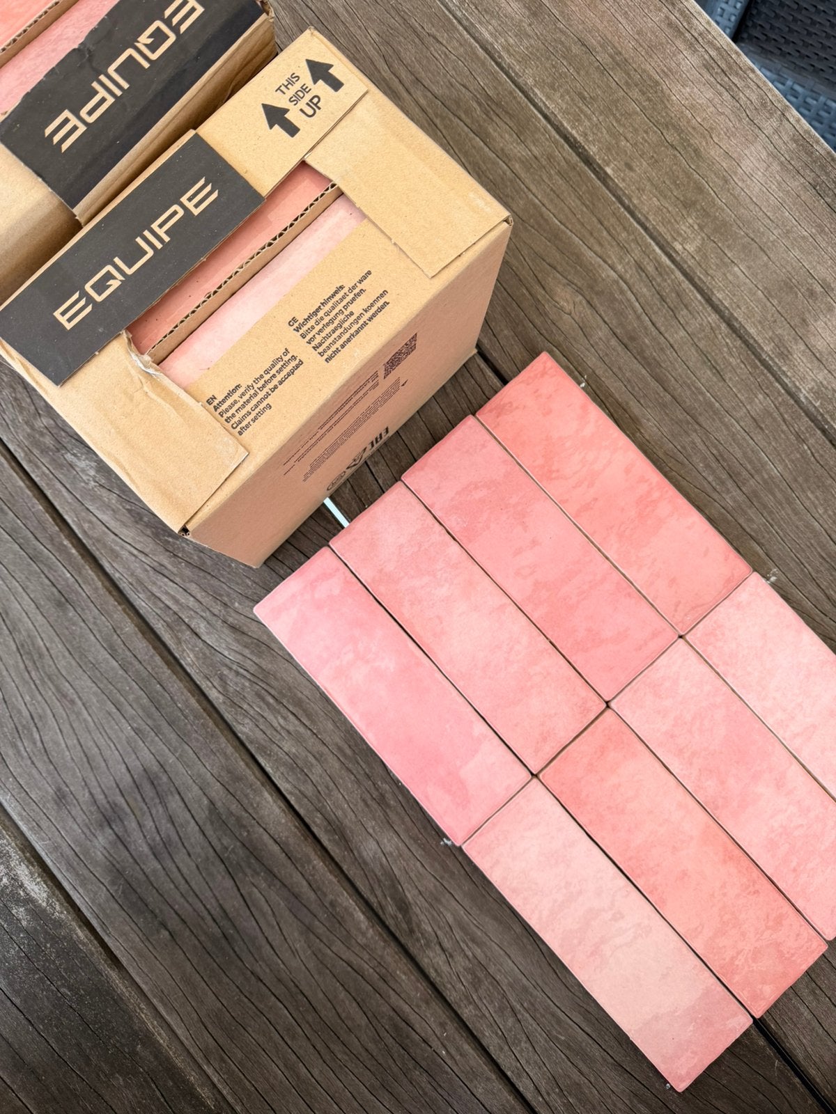 Equipe Artisan Rose Mallow tegels 6,5 x 20 cm – ca. 1,88 m², Ophalen, 10 m² of meer, Vloertegels, 60 cm of meer