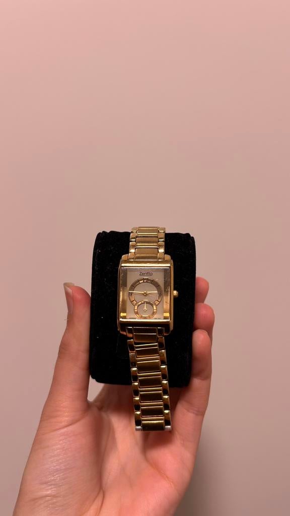 Zentra dameshorloge, Sieraden, Tassen en Uiterlijk, Horloges | Antiek, Overige merken, Staal, Met bandje, Polshorloge