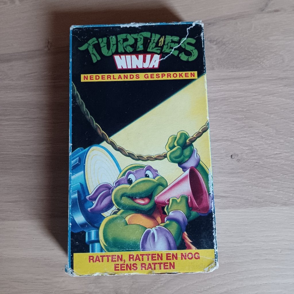 Teenage Mutant Hero Turtles VHS - Ratten, en nog eens Ratten, Cd's en Dvd's, VHS | Kinderen en Jeugd, Gebruikt, Tekenfilm, Alle leeftijden
