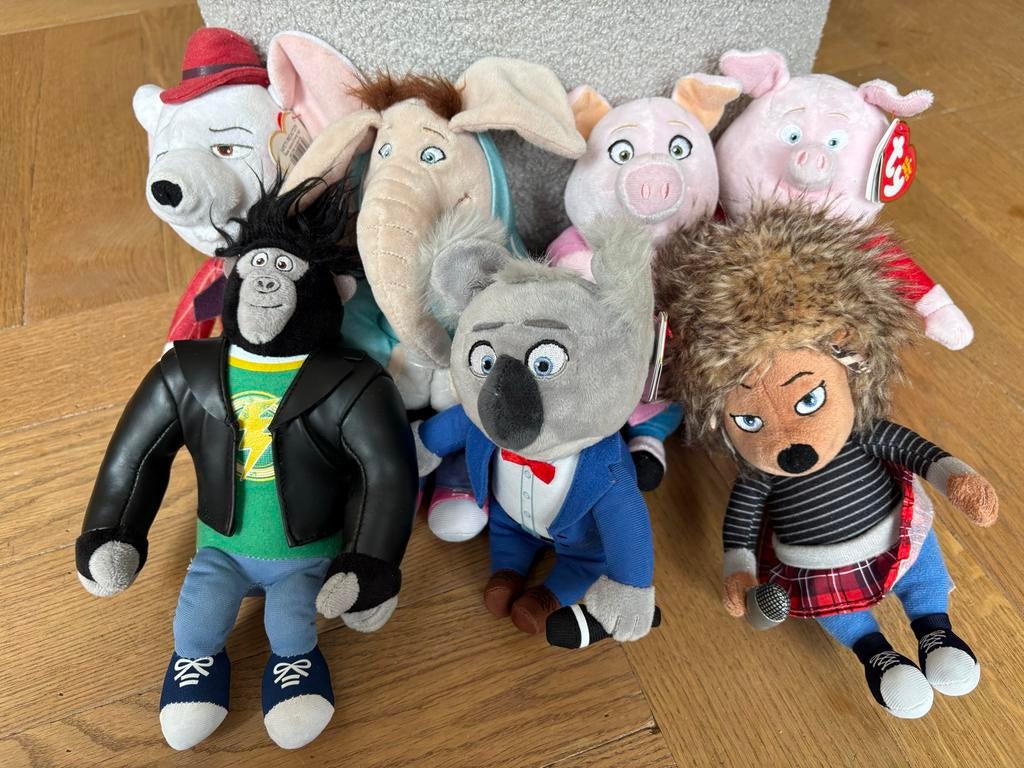 Ty Sing cast knuffels, Overige karakters, Ophalen of Verzenden, Middelgroot (20 tot 80 cm), Meerkleurig