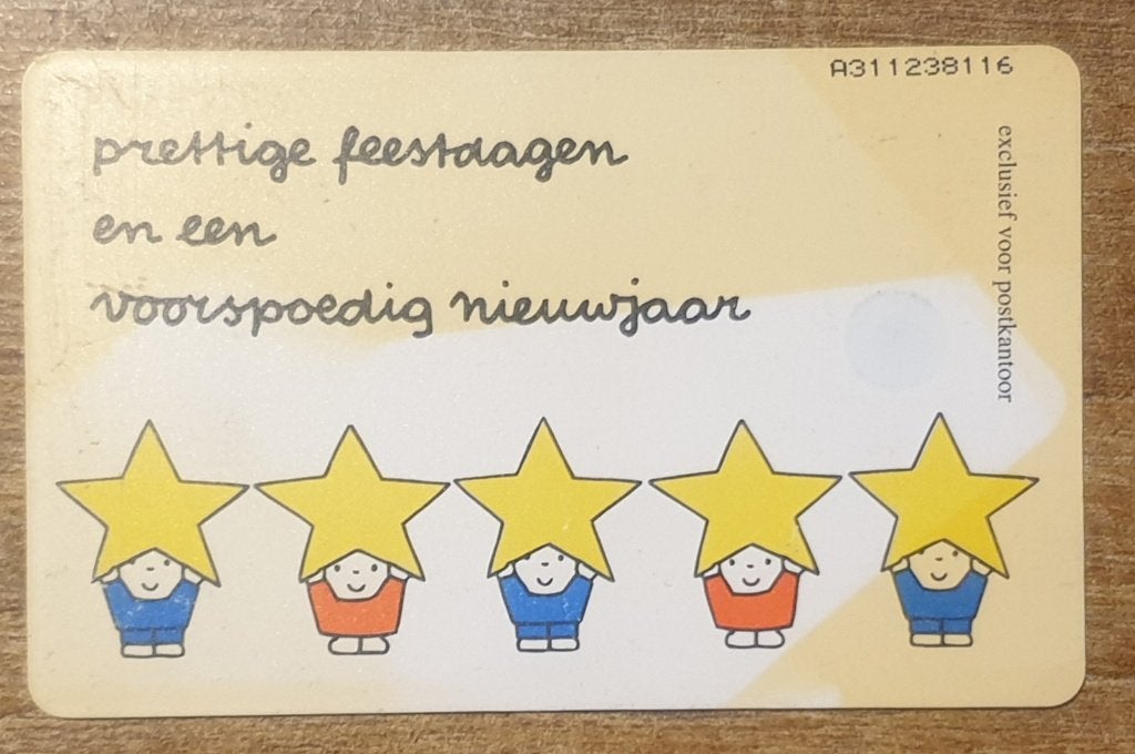 Telefoonkaart PTT Nieuwjaar gebruikt, Ophalen of Verzenden, Nederland