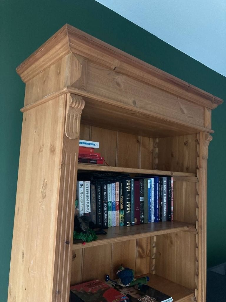 Vintage Solid Pine Bookcase (Grenen Boekenkast), Gebruikt, Met lade(s), 25 tot 50 cm, 50 tot 100 cm
