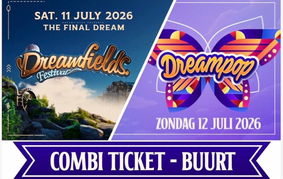 2x COMBI  Dreamfields Ticket + pakeren, Twee personen