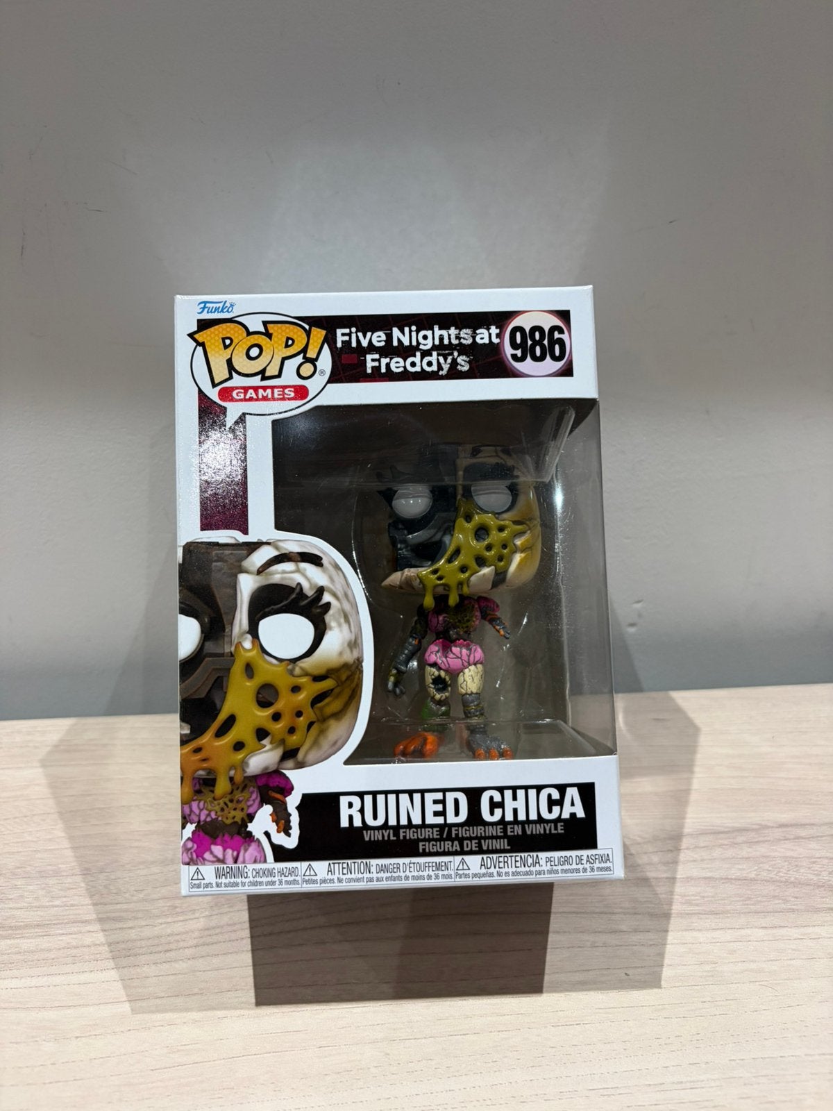 Funko Pop! Ruined Chica  #986 Five Nights at Freddy’s, Funko Europe, Ophalen of Verzenden, Zo goed als nieuw, 4th floor, 1 Queen Caroline St, London W6 9YN, Verenigd Koninkrijk