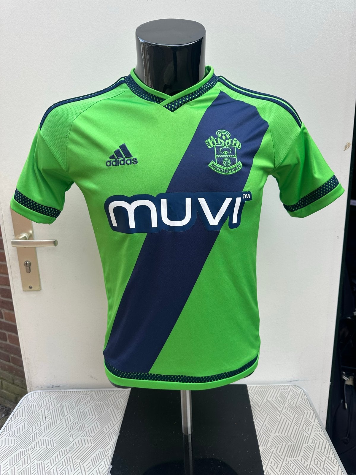 Adidas Southampton FC Shirt - Groen/Donkerblauw, Maat XS of kleiner, Ophalen of Verzenden, Gebruikt, Shirt