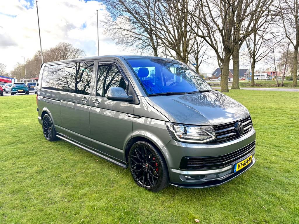 Volkswagen Transporter 2.0 TDI 140PK#Bulli#Led#20”Vossen#DSG, Auto's, Euro 5, Stof, Zwart, Volkswagen