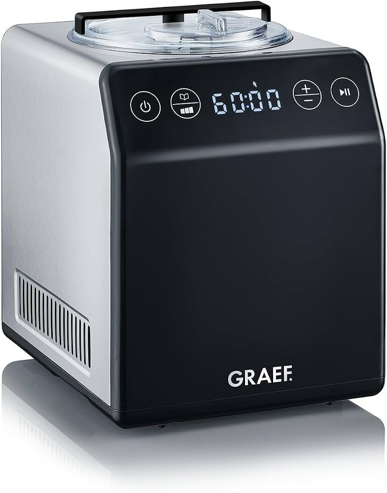 Graef IJsmachine IM700 - Zelfvriezend - Zilver/Zwart, Ophalen of Verzenden, Nieuw, Zelfvriezend