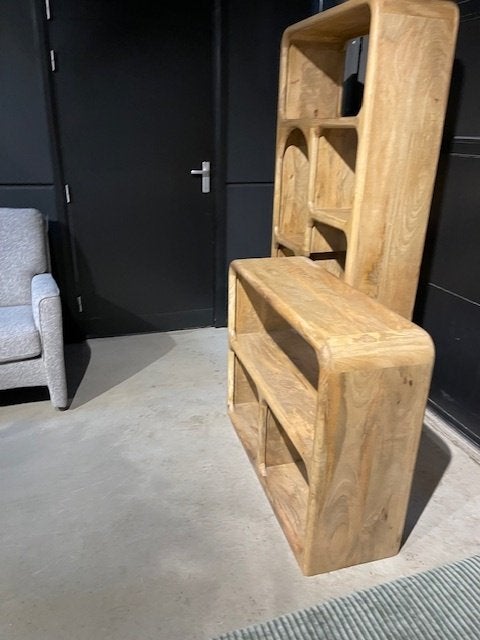 Boekenkast RECHT tropisch hardhout 86cm br.  SUMMER SALE, 1 of 2 laden, Nieuw, Boekenkast RECHT tropisch hardhout 86cm br. voorraad SUMMER SALE