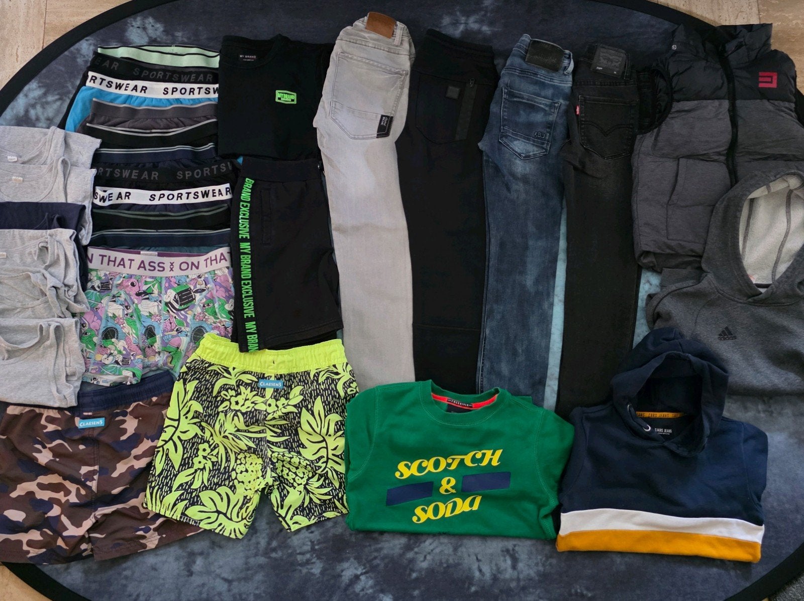 Kledingstukken jongen 29 items maat 140 tot 152, Ophalen of Verzenden, Zo goed als nieuw, Adidas, Jongen