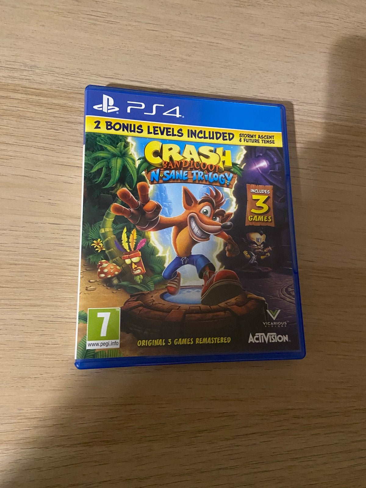 Crash Bandicoot N. Sane Trilogy PS4 - Remastered, 1 speler, Ophalen of Verzenden, Zo goed als nieuw, Platform