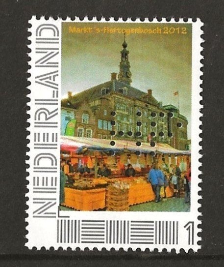 Persoonlijke zegel tarief 1 Markt Den Bosch met perf HP, pfr, Ophalen of Verzenden, Postfris
