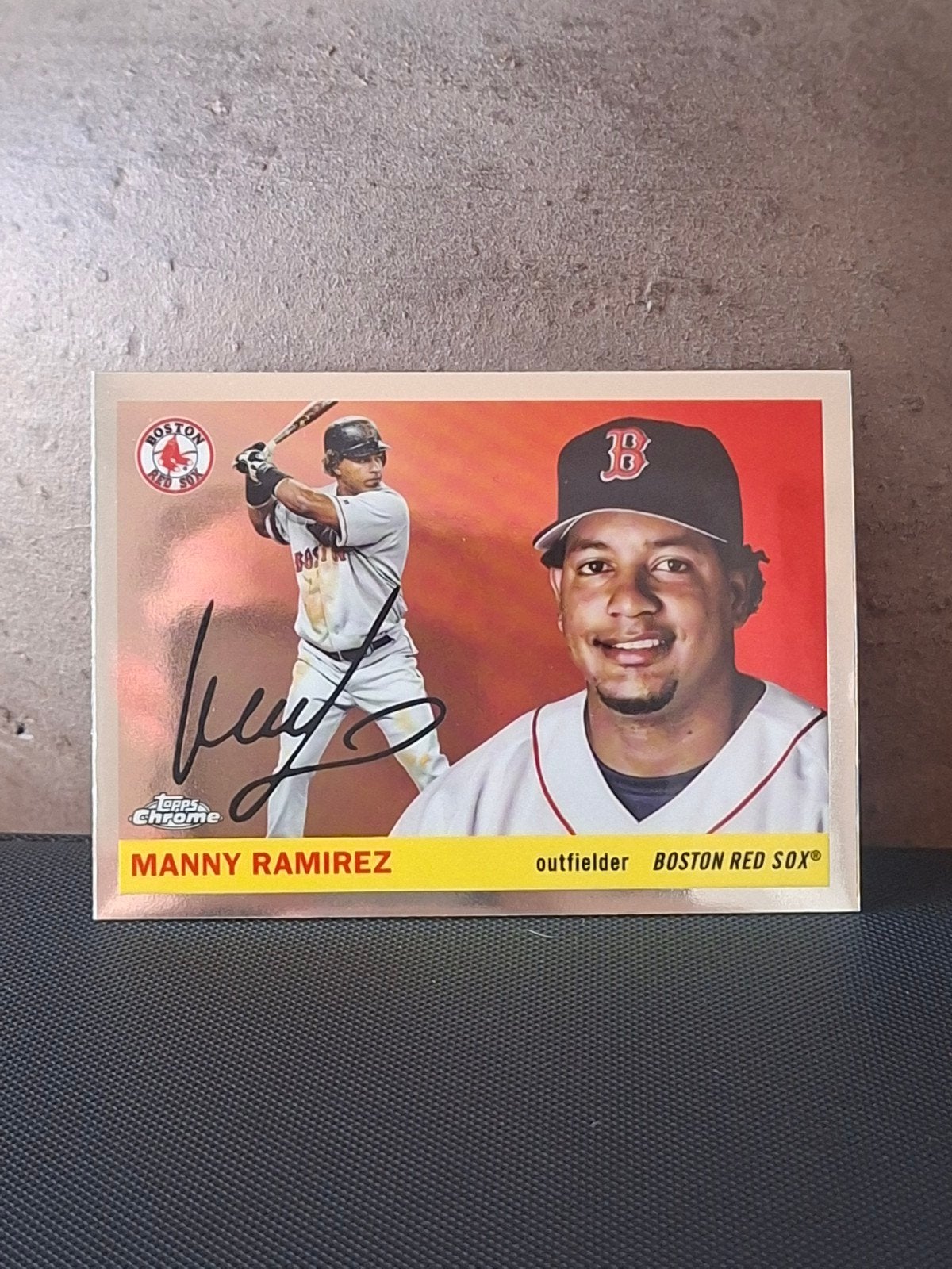 Manny Ramirez Boston Red Sox Honkbal Kaart, Ophalen of Verzenden, Zo goed als nieuw, Overige sporten, Spelerskaart