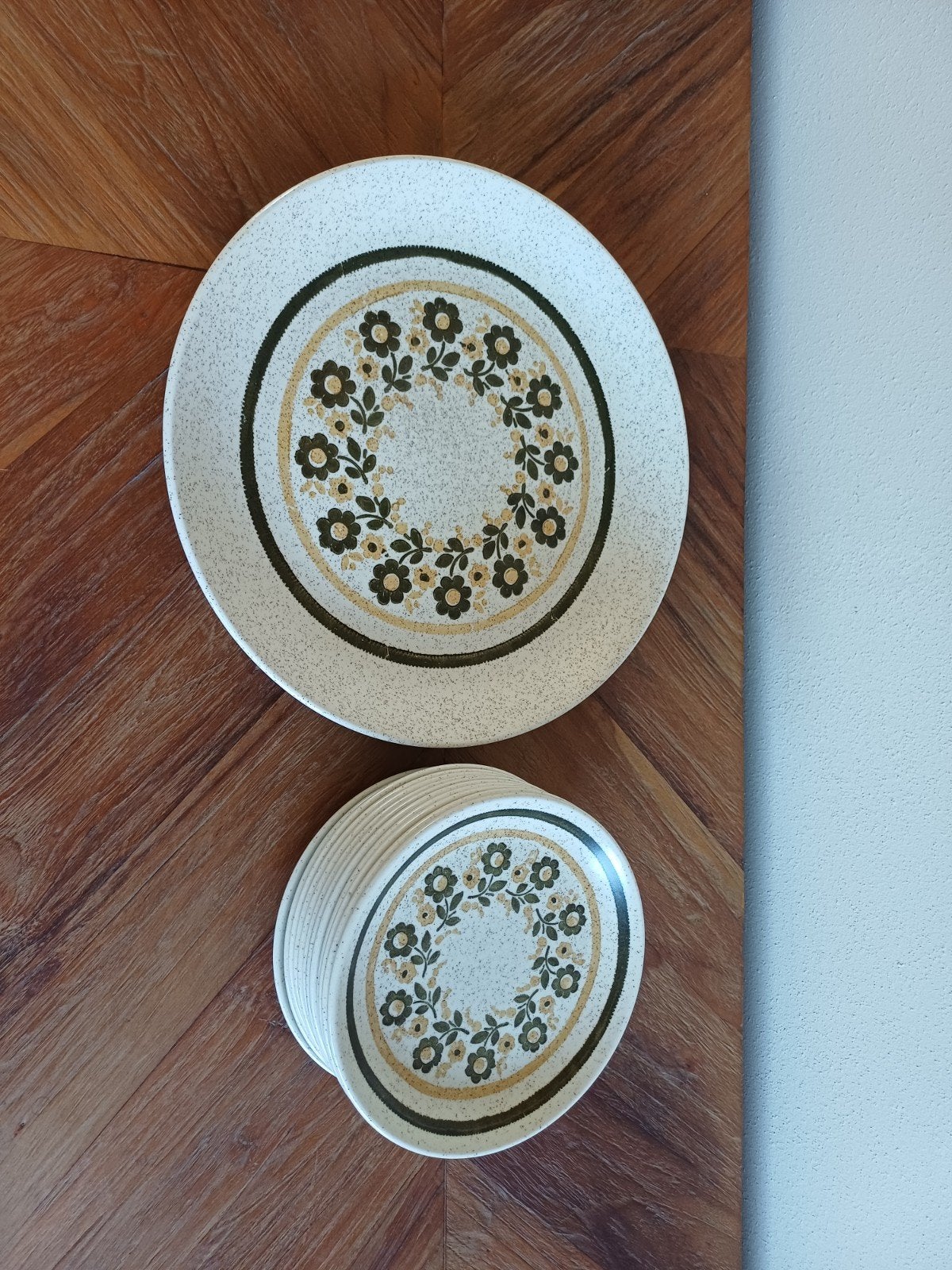 Vintage bloemenborden set - 6 stuks, Antiek en Kunst, Ophalen of Verzenden