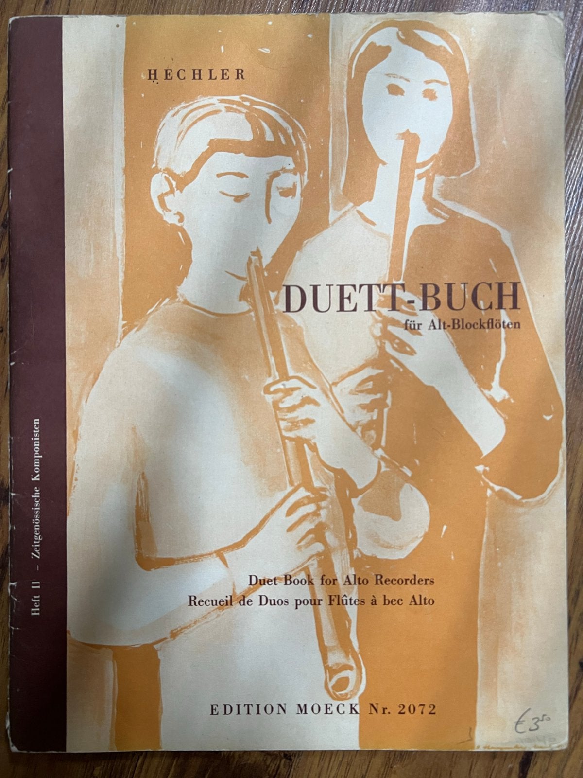 Hechler Duett-Buch voor Alt-Blockfluiten - Moeck Nr. 2072, Ophalen, Gebruikt, Klassiek, Les of Cursus