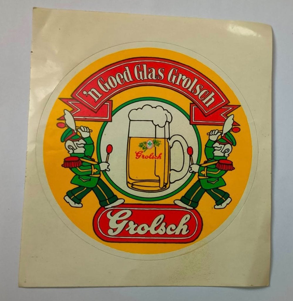 Sticker 'n goed glas Grolsch, Ophalen of Verzenden, Zo goed als nieuw, Merk