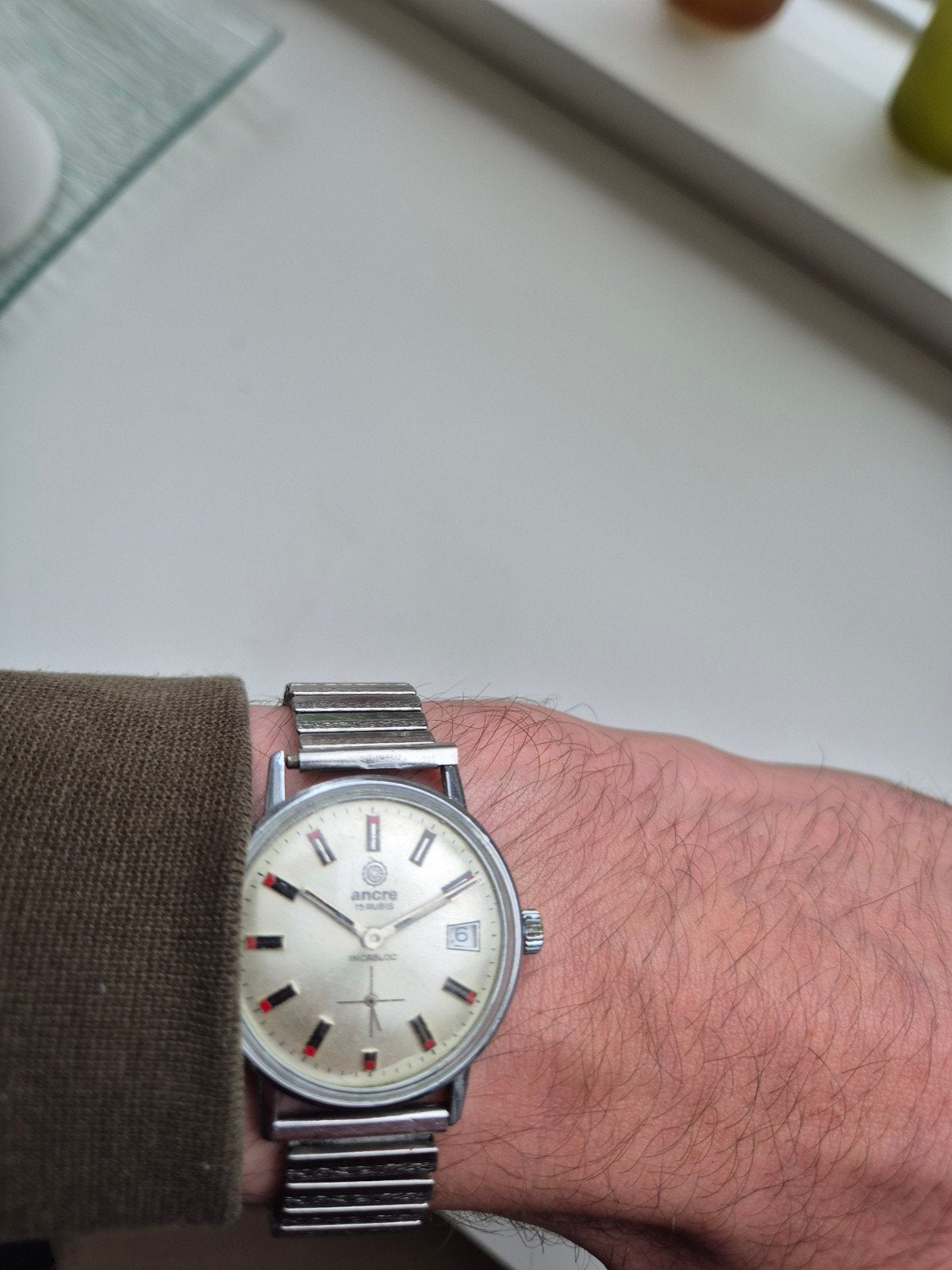 Ancre Horloge - 34mm - Loopt, Overige merken, Staal, Gebruikt, Staal