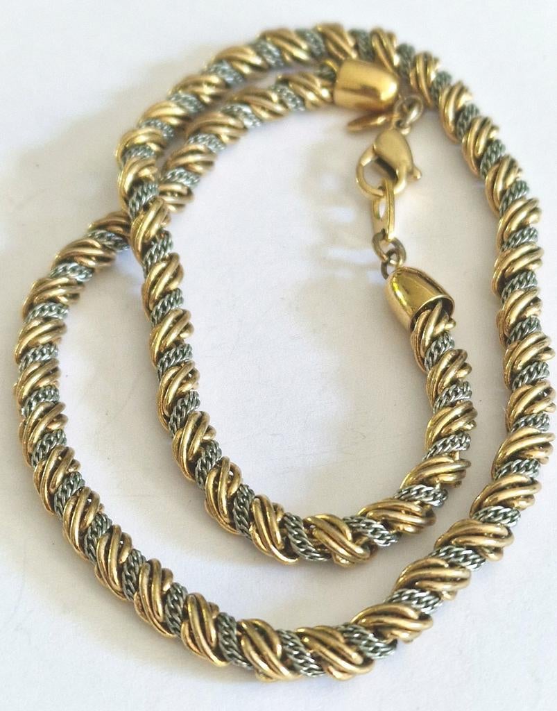 Monet ketting, goudkleurig en zilverkleurig., Ophalen of Verzenden, Zo goed als nieuw, Goud, Overige materialen