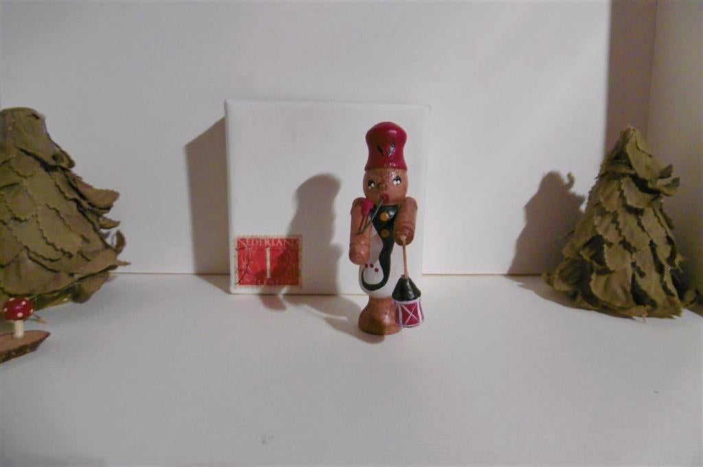 oud houten rookmannetje Duits pop kerst lantaren, Diversen, Kerst, Verzenden
