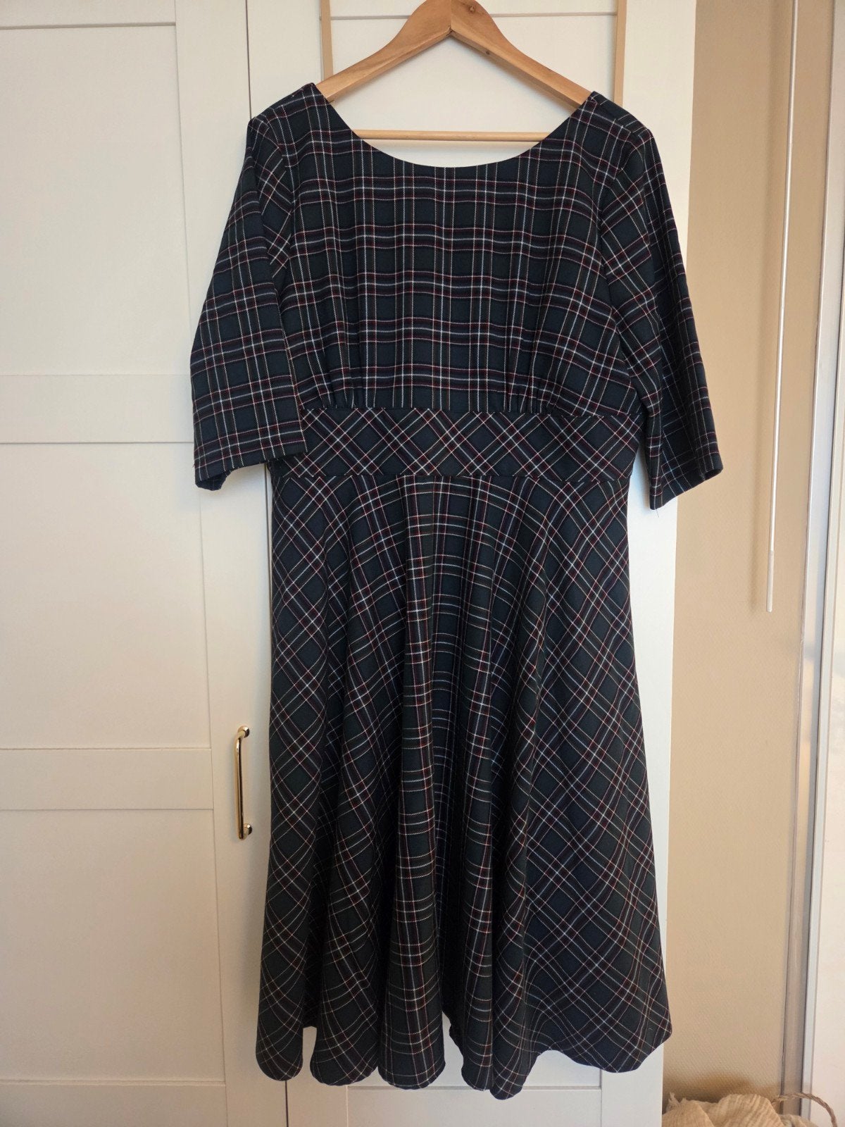 Prachtige groene tartan swing dress XXL, Ophalen of Verzenden, Zo goed als nieuw, Overige typen