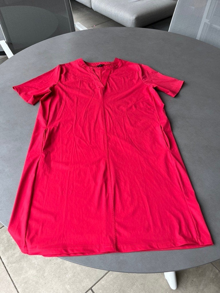 Rode cupro Drykorn blouse, maat 1 = 38/40, Maat 38/40 (M), Drykorn, Verzenden, Zo goed als nieuw
