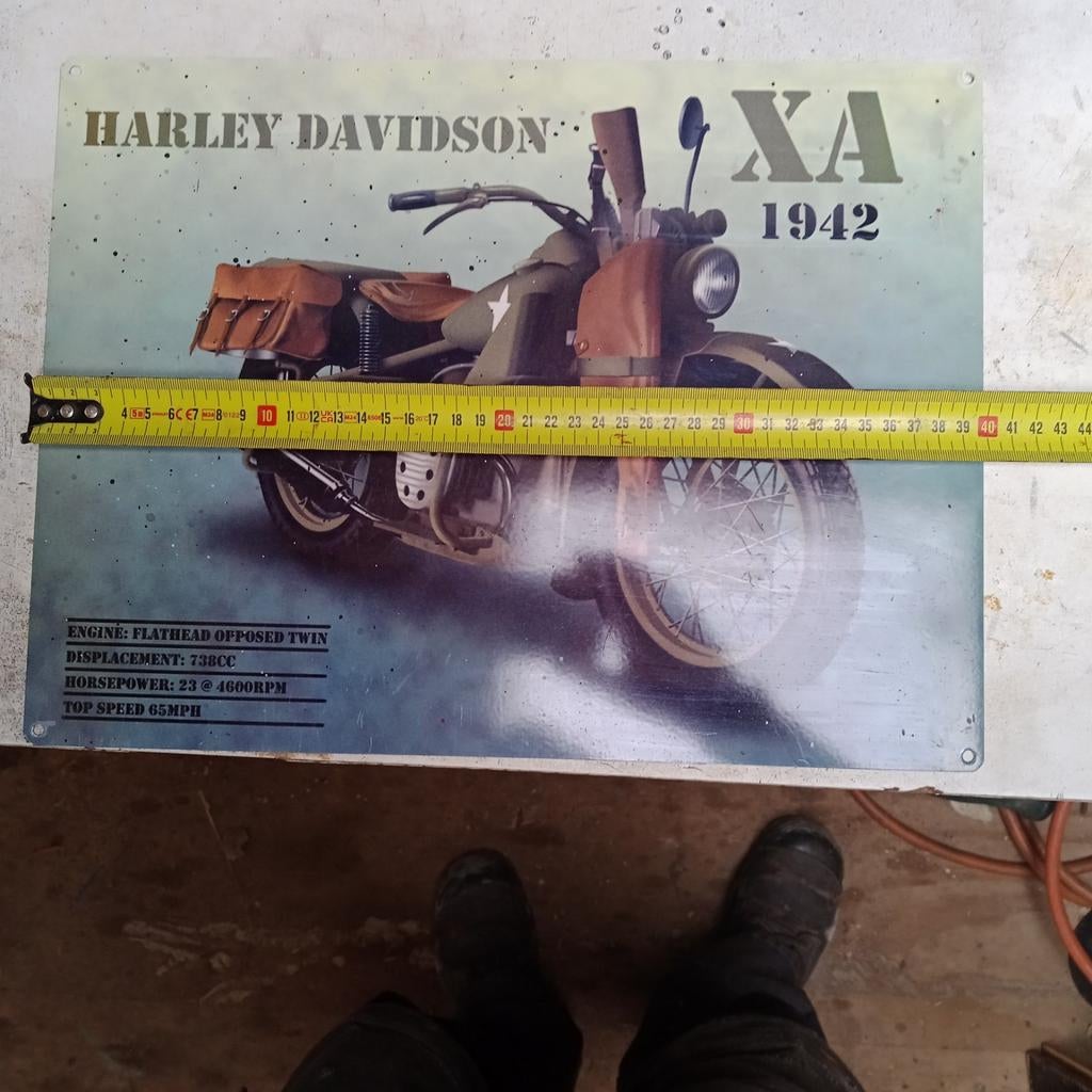 Metalen advertentieplaten Harley Davidson, Ophalen of Verzenden, Gebruikt, Motoren