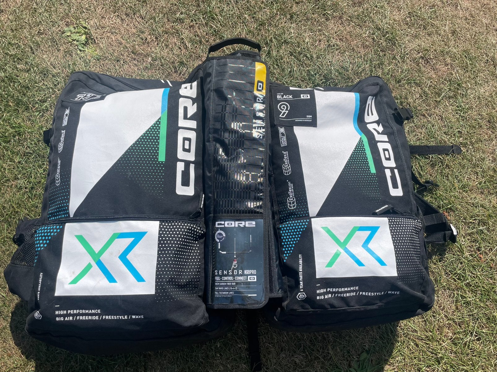 Core XR 8 Kiteset 9m en 13.5m met Sensor 3S Pro Bar, Ophalen, Kitesurf-set, 9 m², Geen board