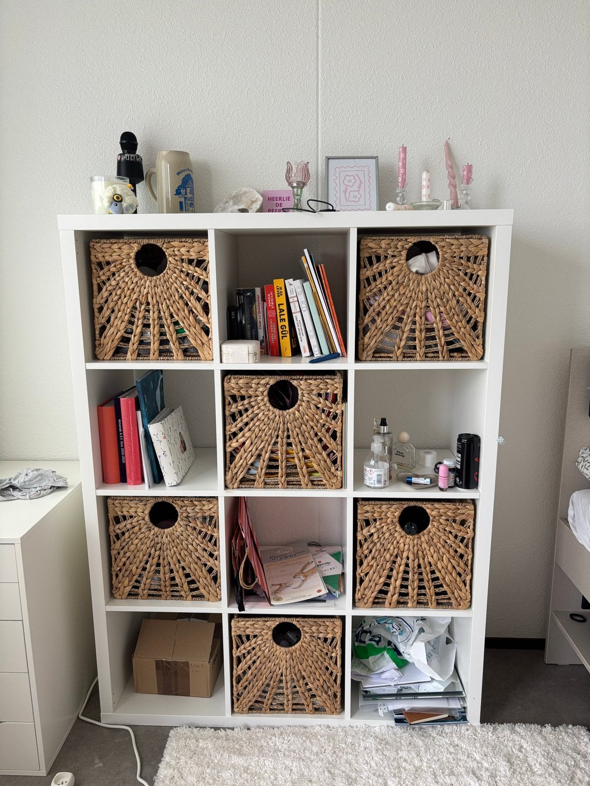 IKEA KALLAX kast met manden, zeer goede staat, Ophalen, Zo goed als nieuw