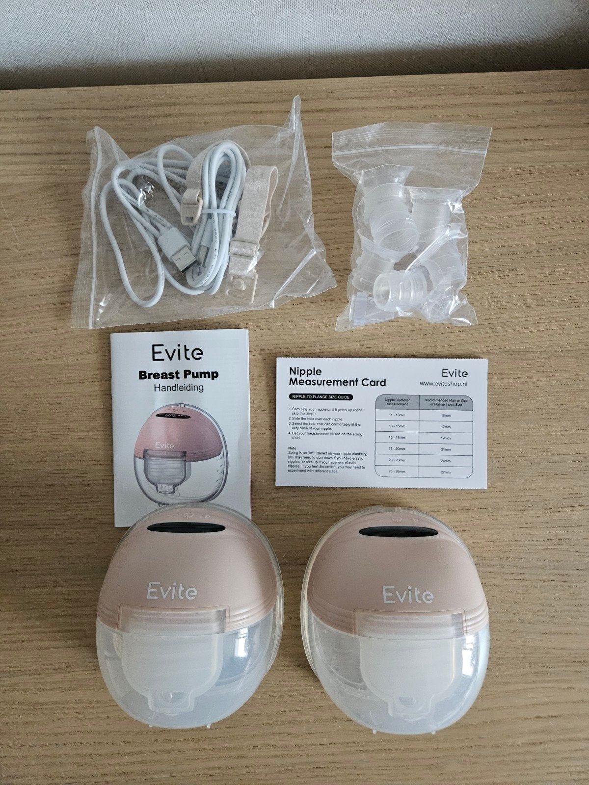 Evite borstkolf, Kinderen en Baby's, Babyvoeding en Toebehoren, Draagbaar, Borstkolf, Ophalen of Verzenden, Zo goed als nieuw
