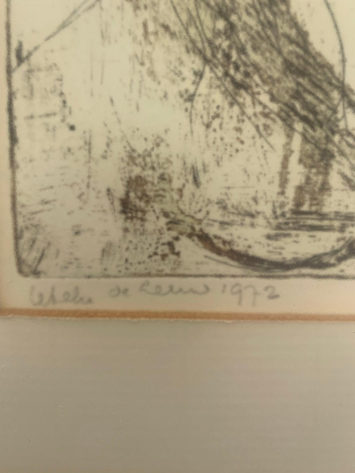Vrouw met hoed - Ets uit 1972 (18x20cm), Antiek en Kunst, Ingelijst, Portret, Ophalen of Verzenden, 1950 - 1999
